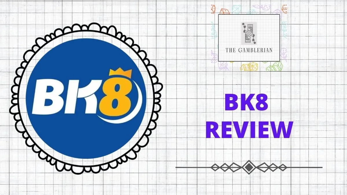 BK8 Review Malaysia by The Gamblerian, showing the BK8 logo beside The Gamblerian logo
