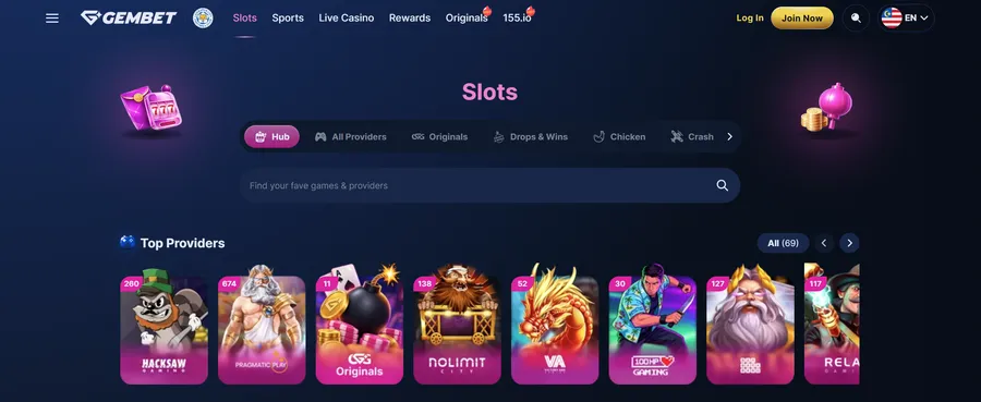 GemBet Best for Slot Game Variety & Fishing Slots